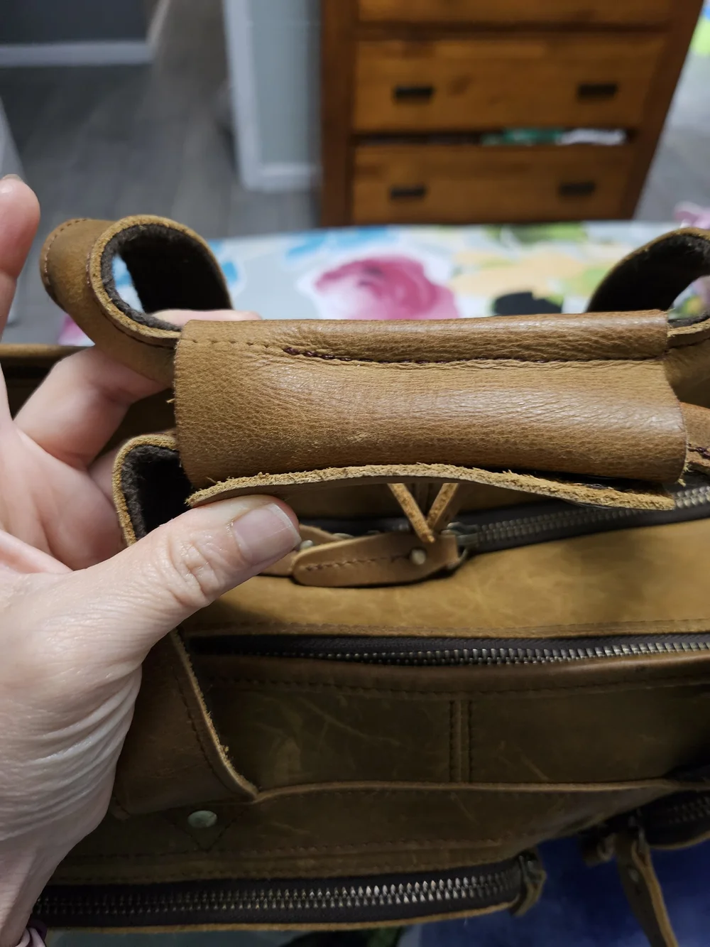 Western leather goods​ beast of burden – western large leather briefcase
